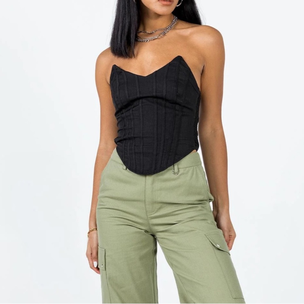 Princess Polly Armisen Top - Black - LG/US8